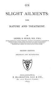Cover of: On slight ailments: their nature and treatment