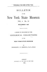 Cover of: A guide to the study of the geological collections of the New York State Museum
