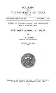 Cover of: The deep boring at Spur