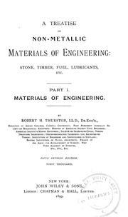 Cover of: Materials of engineering. by Robert Henry Thurston