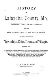 Cover of: History of Lafayette County, Mo by Missouri Historical Company