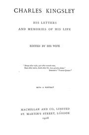 Cover of: Charles Kingsley: his letters and memories of his life