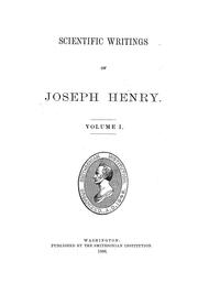 Cover of: Scientific writings of Joseph Henry ...