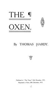 Cover of: The oxen.