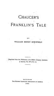 Cover of: Chaucer's Franklin's tale.