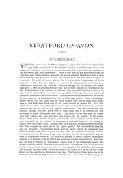 Cover of: Stratford-on-Avon, from the earliest times to the death of Shakespeare