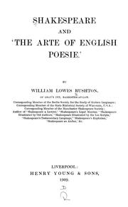 Cover of: Shakespeare and 'The arte of English poesie'