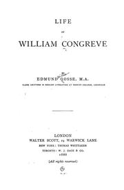 Cover of: Life of William Congreve