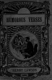 Cover of: Humorous verses