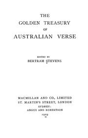 Cover of: The golden treasury of Australian verse