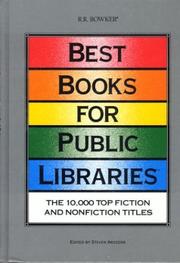 Cover of: Best Books for Public Libraries by Steven Arozena