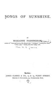 Cover of: Songs of sunshine
