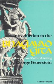 Cover of: The Bhagavad gītā: its philosophy and cultural setting