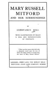 Cover of: Mary Russell Mitford and her surroundings