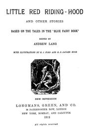 Cover of: Little Red Riding-Hood, and other stories by Andrew Lang
