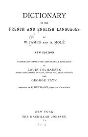 Cover of: Dictionary of the French and English languages