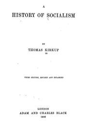 Cover of: A history of socialism by Thomas Kirkup