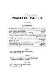 Cover of: Peaceful valley by Edward E. Kidder