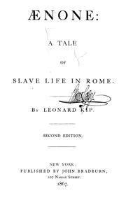 Cover of: Ænone: a tale of slave life in Rome