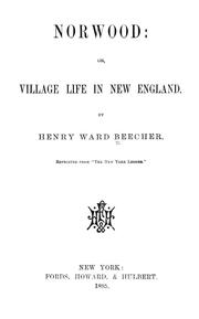 Cover of: Norwood; or, Village life in New England