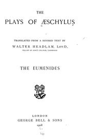 Cover of: The Eumenides