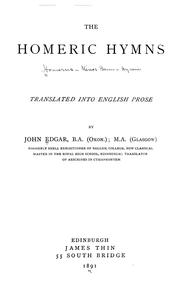 Cover of: The Homeric hymns by Όμηρος