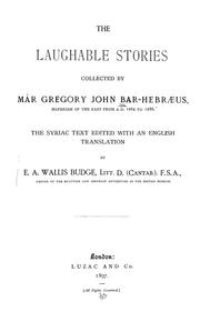 Cover of: The laughable stories collected by Mâr Gregory John Bar Hebræ