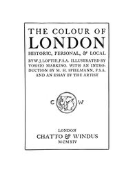 Cover of: The colour of London: historic, personal, & local