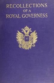 Cover of: Recollections of a royal governess