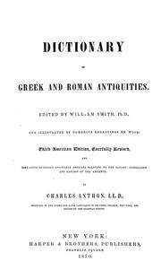 Cover of: A dictionary of Greek and Roman antiquities by William Smith