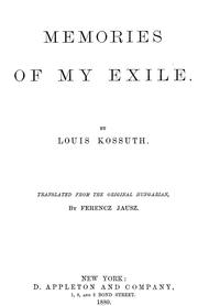 Cover of: Memories of my exile
