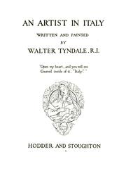 Cover of: An artist in Italy by Walter Tyndale