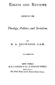 Cover of: Essays and reviews: chiefly on theology, politics, and socialism