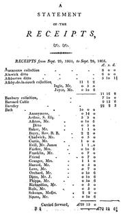 Cover of: An account of the progress of the Methodist missions in the West-Indies, and the British dominions in America, in Ireland, and in the North-Wales: with a statement of the receipts and disbursements (from Sept. 29, 1804 to Sept. 28, 1805)