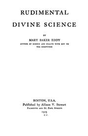 Cover of: Rudimental divine science