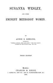 Cover of: Susanna Wesley and other eminent Methodist women