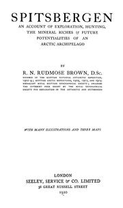 Cover of: Spitsbergen by R. N. Rudmose Brown
