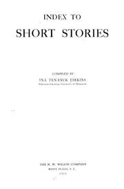 Cover of: Index to short stories