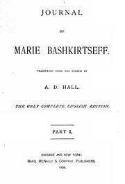 Cover of: Journal of Marie Bashkirtseff