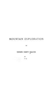 Cover of: Mountain exploration