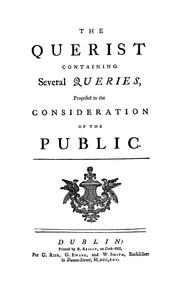 Cover of: George Berkeley on several queries proposed to the public, 1735-37