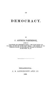 Cover of: On democracy by J. Arthur Partridge