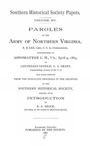 Cover of: Paroles of the Army of northern Virginia by Confederate States of America. Army of Northern Virginia