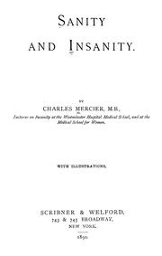 Cover of: Sanity and insanity