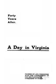 Cover of: A day in Virginia: October 9, 1902, by 41 members of the 13th Vermont Regiment Association