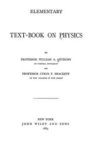 Cover of: Elementary text-book on physics