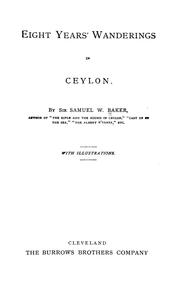 Cover of: Eight years' wanderings in Ceylon