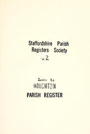 Cover of: Haughton Parish register