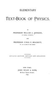 Cover of: Elementary text-books of physics