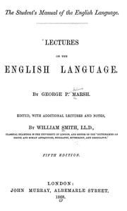 Cover of: The student's manual of the English language: lectures on the English language